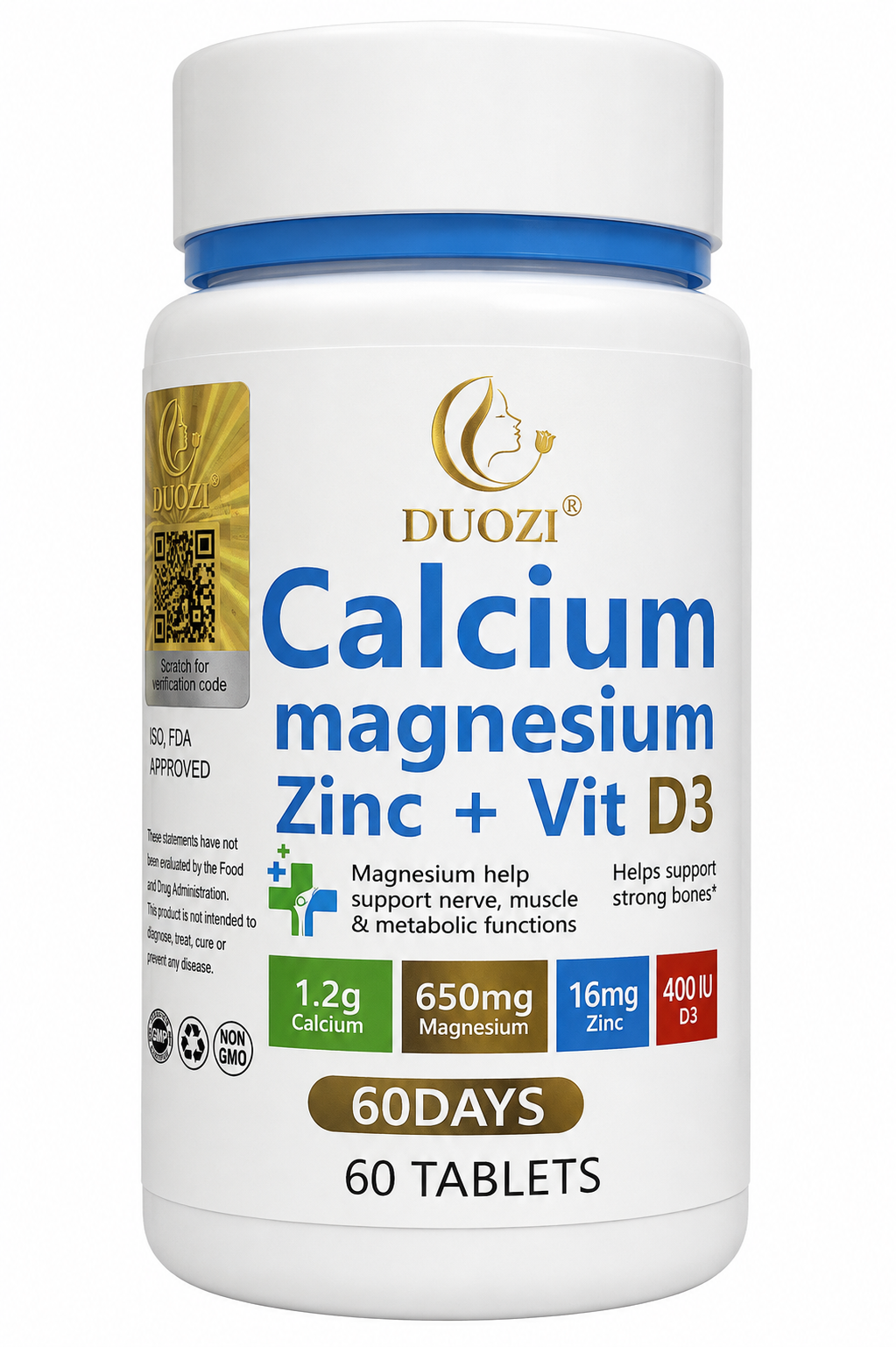 Calcium Magnesium Zinc + Vitamin D3 Tablets