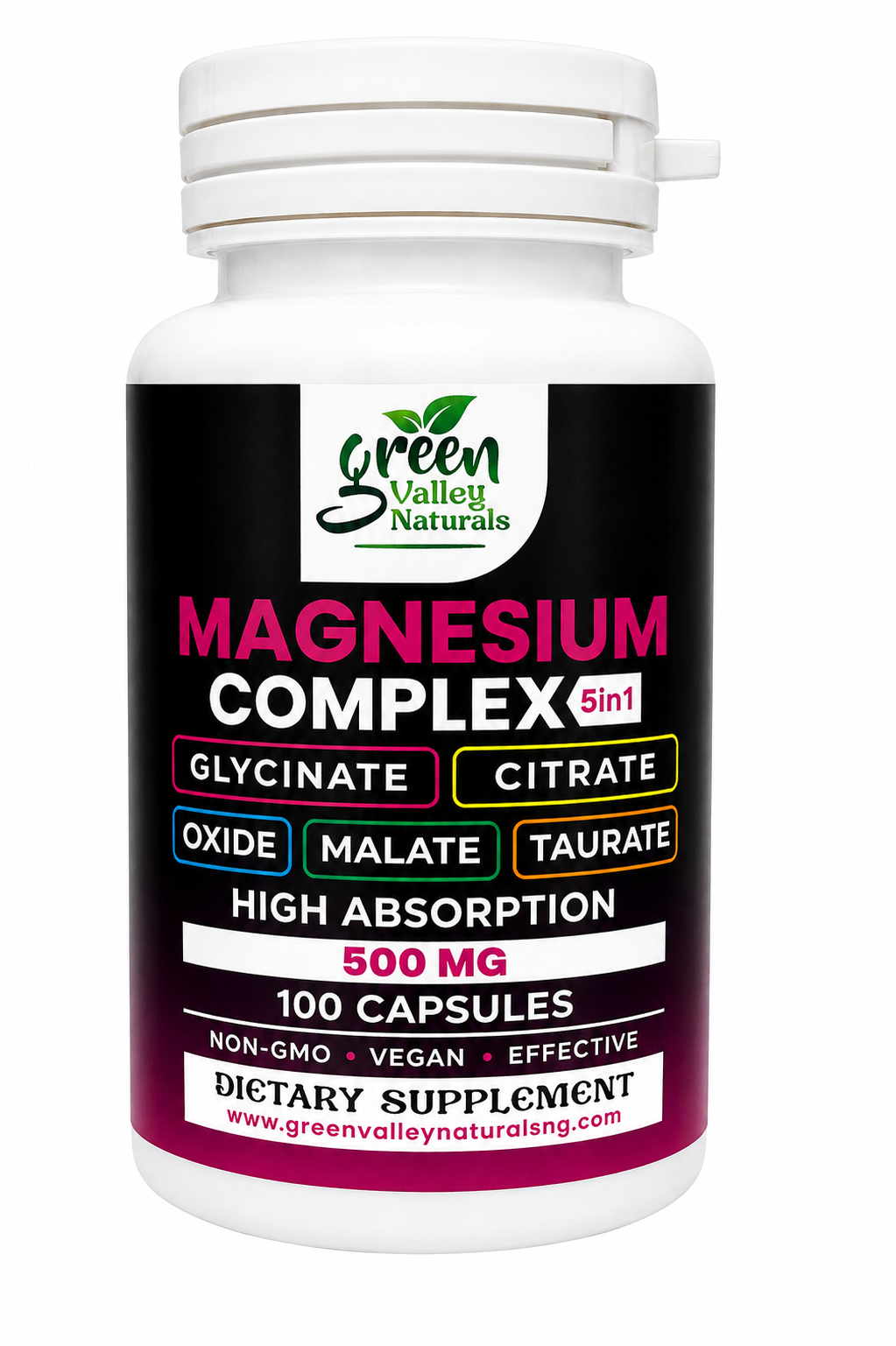 Magnesium Complex 5-in-1 500mg Capsules