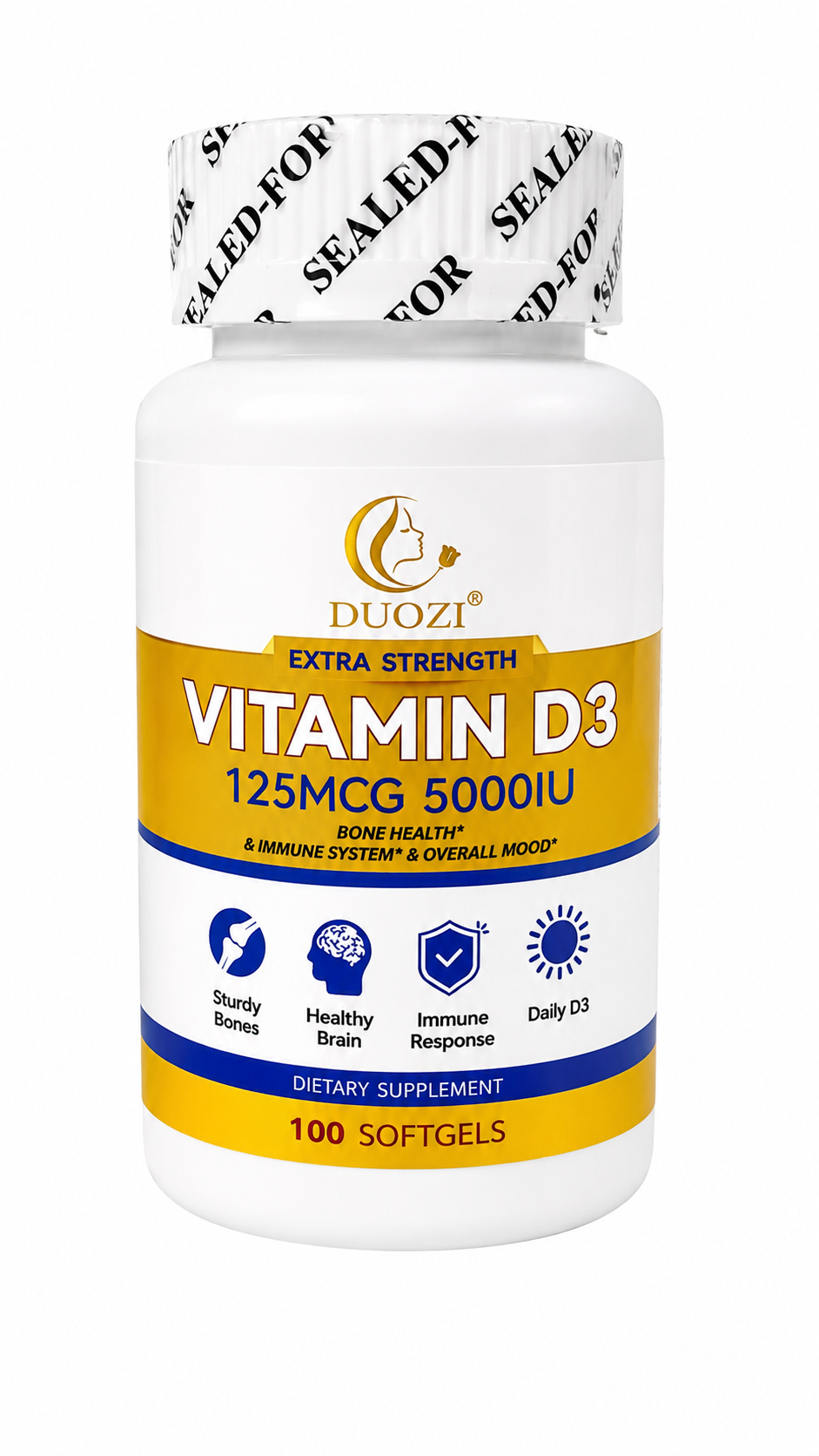 Duozi Vitamin D3 5000 IU Softgels