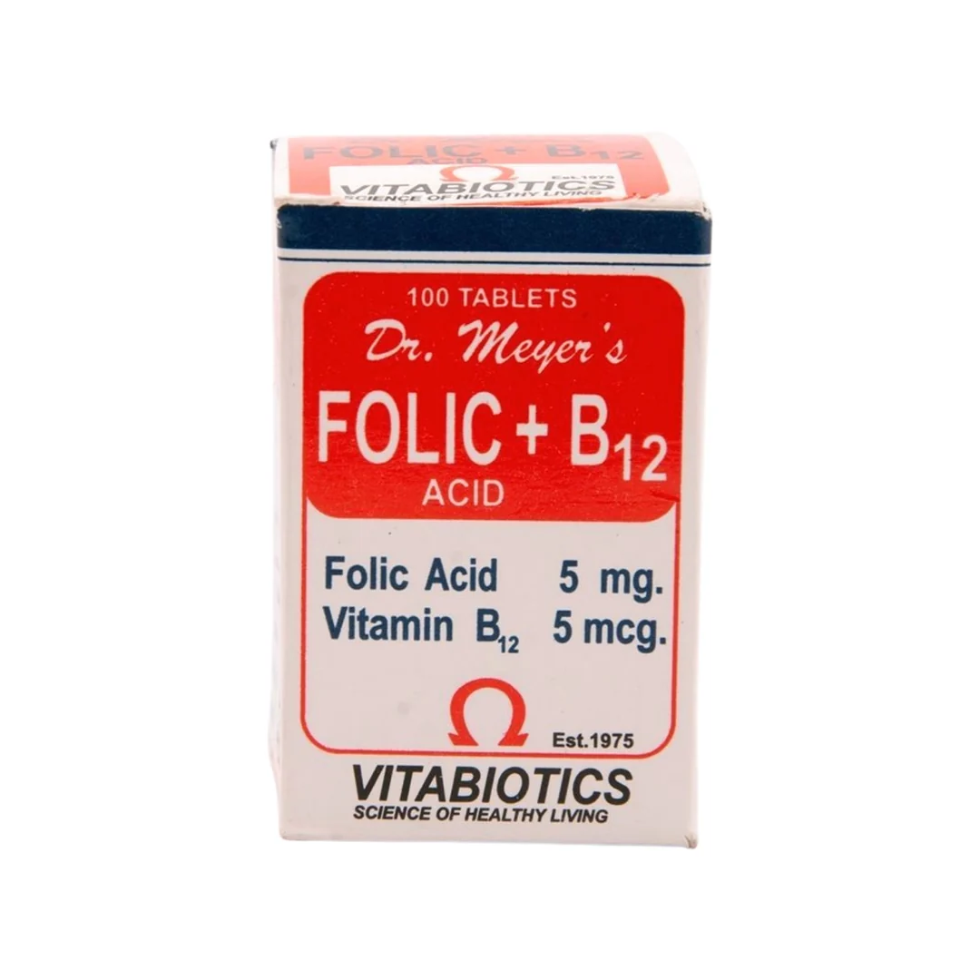Dr. Meyer’s Folic Acid + B12 (100 Tablets): Essential Blood & Nerve Support