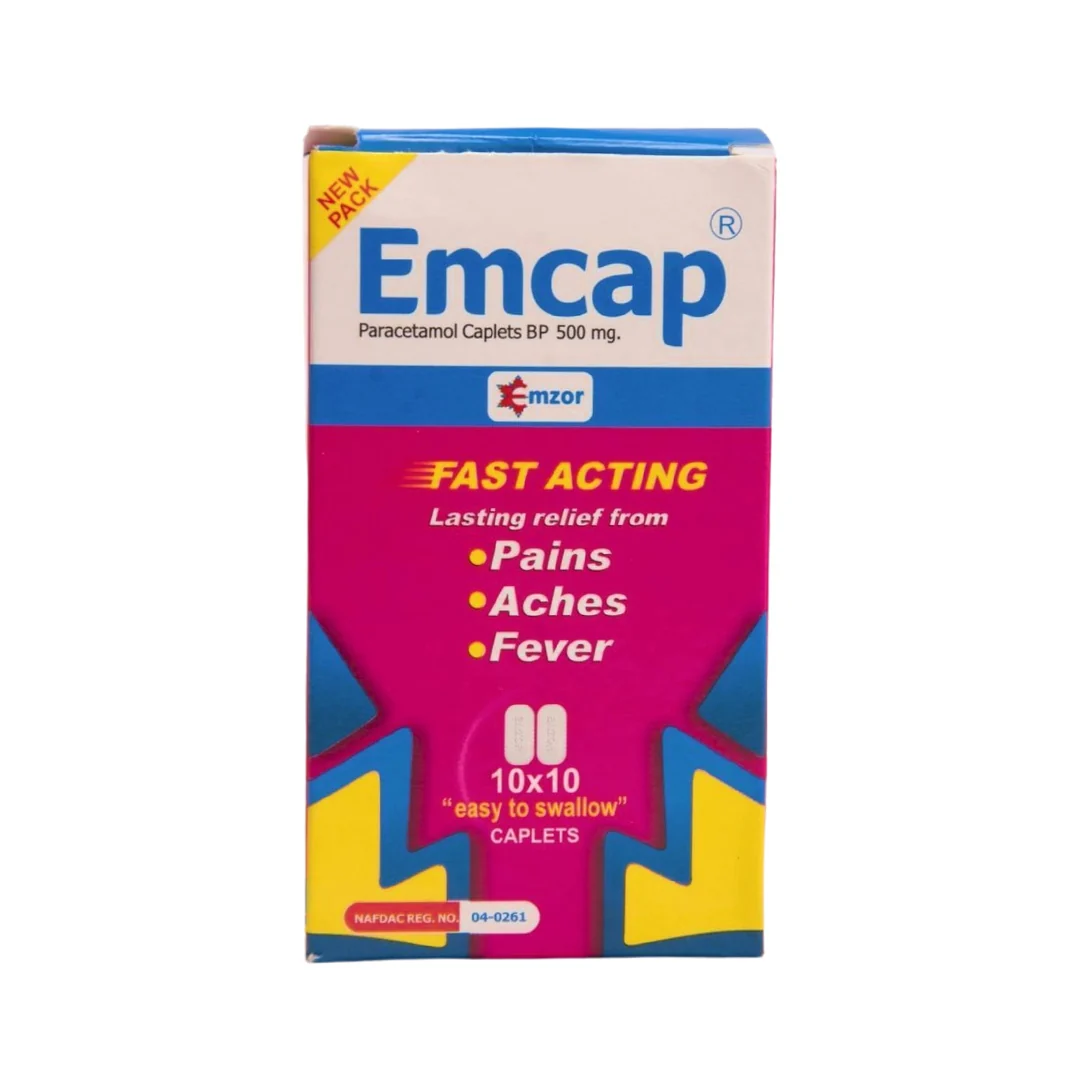 Emcap Paracetemol Caplets 500 Mg